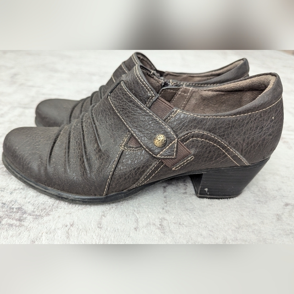 Natural Soul All-thru Comfort Ankle Boots Dark Brown Sz. 7.5M
